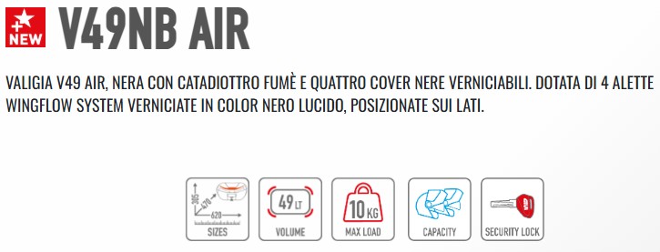VALIGIA GIVI V49NB AIR NERA CON CATADIOTTRO FUME' - immagine 5