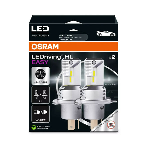 12V LEDriving HL Easy - (H4/H19) - 18/19W - P43t / PU43t-3 - 2 pz - Scatola - immagine 2