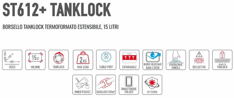 GIVI ST612+ Borsa TanklockED, 12 lt ESTENSIBILE - immagine 6