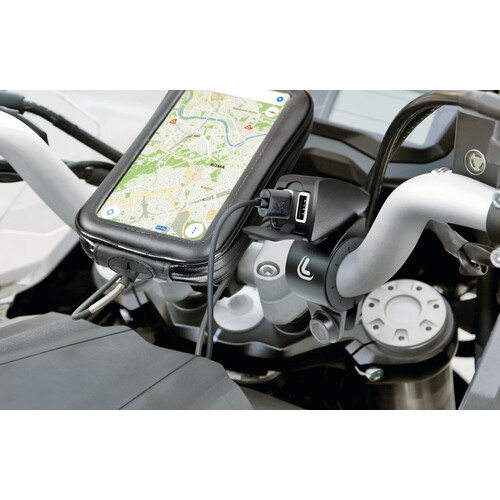 Usb-Fix Trek, doppio caricatore usb resistente all’acqua, fissaggio a manubrio - Ultra Fast Charge - 5400 mA - 12/24V - immagine 7