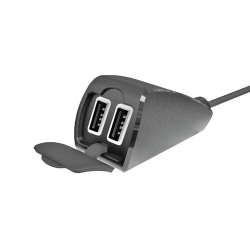 Usb-Fix Trek, doppio caricatore usb resistente all’acqua, fissaggio a manubrio - Ultra Fast Charge - 5400 mA - 12/24V - immagine 3