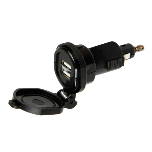 Din-Tech, caricabatteria Din 2 porte Usb - Fast Charge - 2700 mA - 12/32V - immagine 6