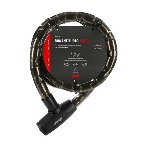 Boa, cavo antifurto Ø 24 mm in acciaio plastificato - 160 cm - immagine 2