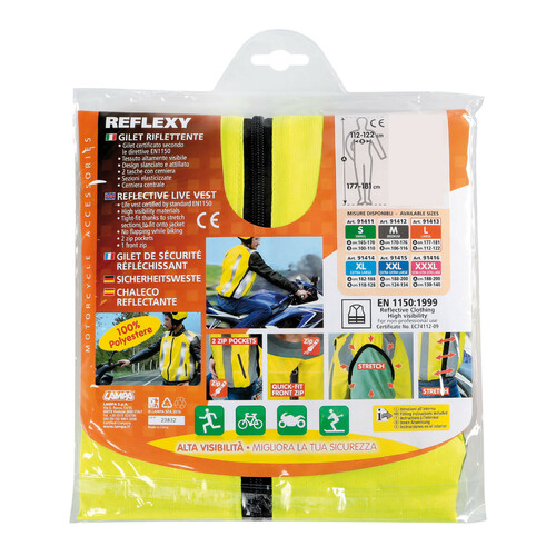 Reflexy, gilet riflettente - Giallo - XL - immagine 4