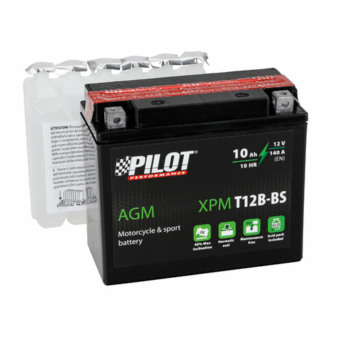 Batteria 12V – Pilot AGM – 10 Ah – 140 A