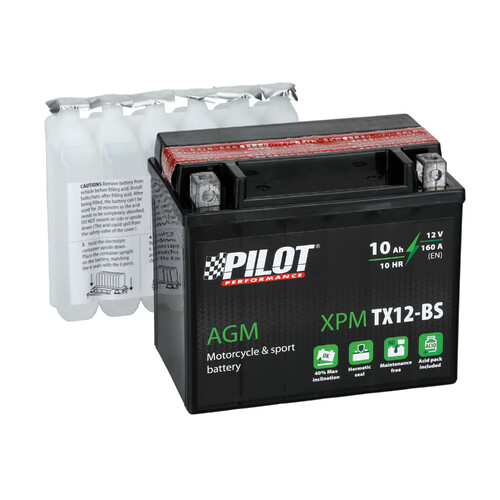 Batteria 12V – Pilot AGM – 10 Ah – 160 A