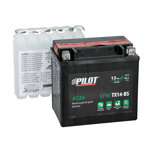 Batteria 12V – Pilot AGM – 12 Ah – 180 A
