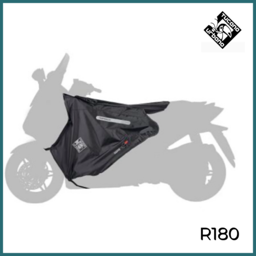 TUCANO URBANO R180 COPRIGAMBE TERMOSCUD PER MOTO SCOOTER IMPERMEABILE NERO