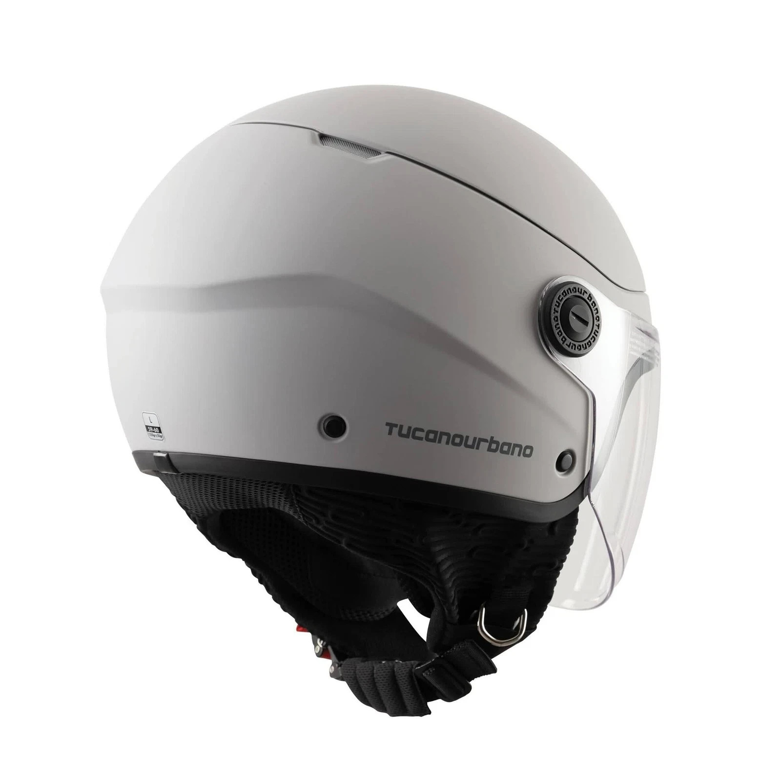 Casco Demi-jet TUCANO URBANO EL'POP Matt Light Grey omologato ECE 22.06 - immagine 4