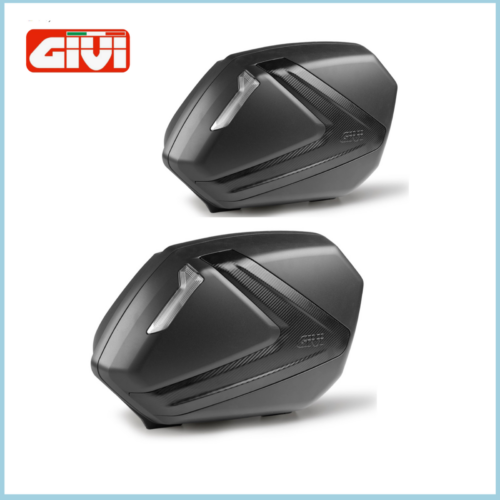 GIVI V37NNT COPPIA DI VALIGIE LATERALI NERE CON COVER CARBON LOOK 37 LT