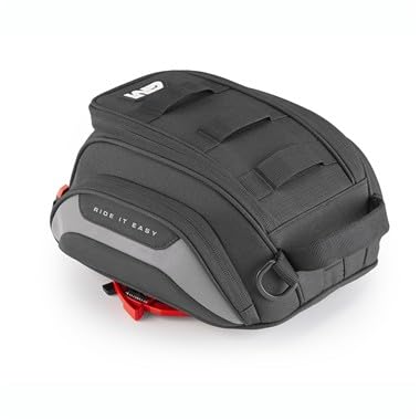GIVI Borsa da Serbatoio Moto EASY01 Tanklock 6L con Copertura Antipioggia, Sistema M.O.L.L.E. e Cable Port – Nero - immagine 3