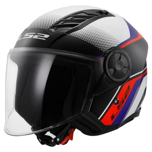 LS2 OF616 Casco Airflow II Rush White Blue Red Lucido Nuova Omologazione