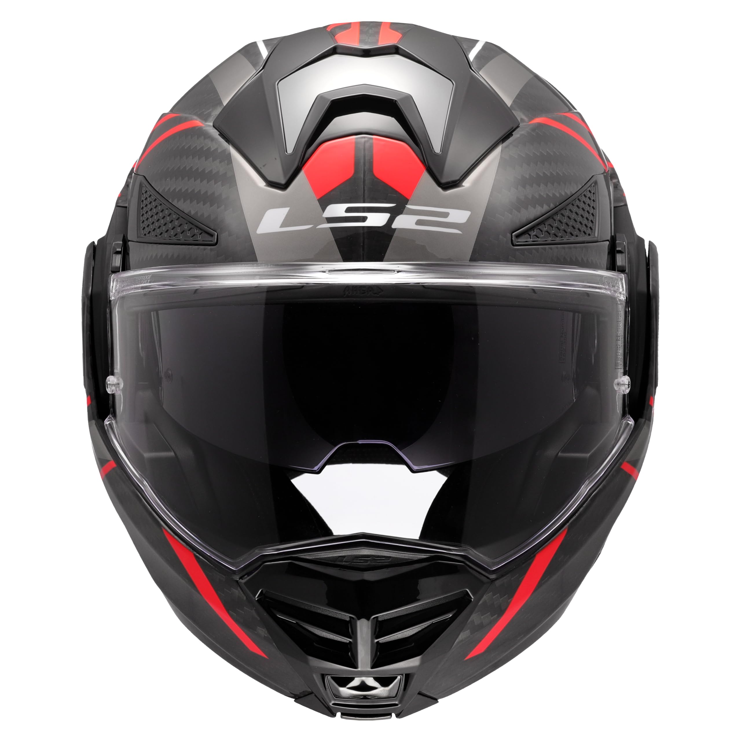 LS2, Casco Moto Modulare ADVANT X CARBON FUTURE II Gloss Red - immagine 2