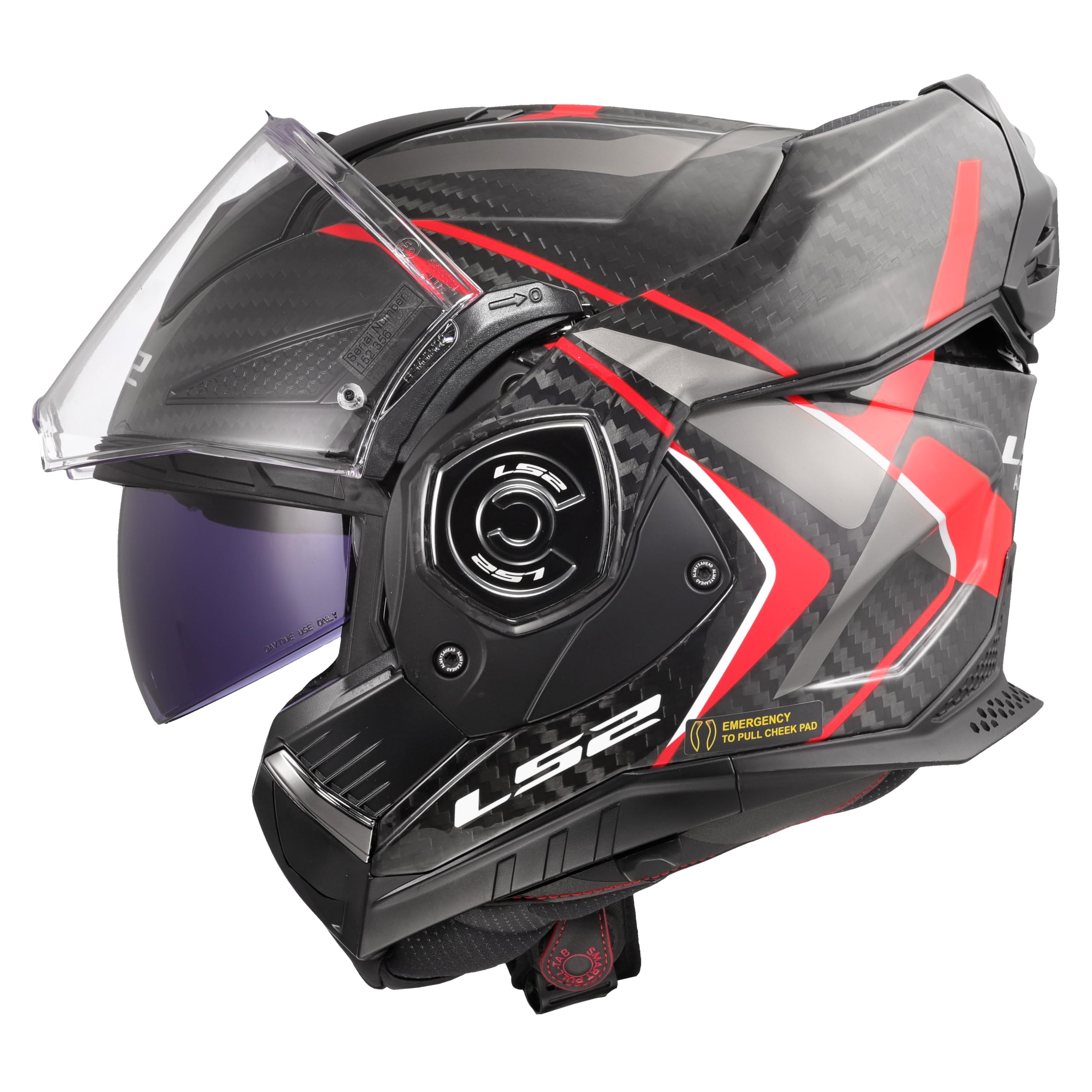 LS2, Casco Moto Modulare ADVANT X CARBON FUTURE II Gloss Red