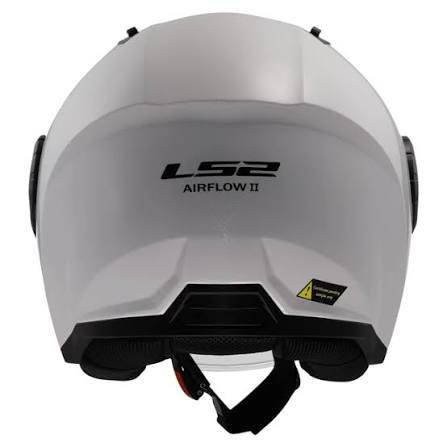 LS2 OF616 Casco Airflow II Solid Gloss White Nuova Omologazione - immagine 4