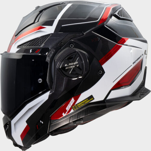 LS2 FF901 Casco Modulare ADVANT X SPECTRUM Black White Red