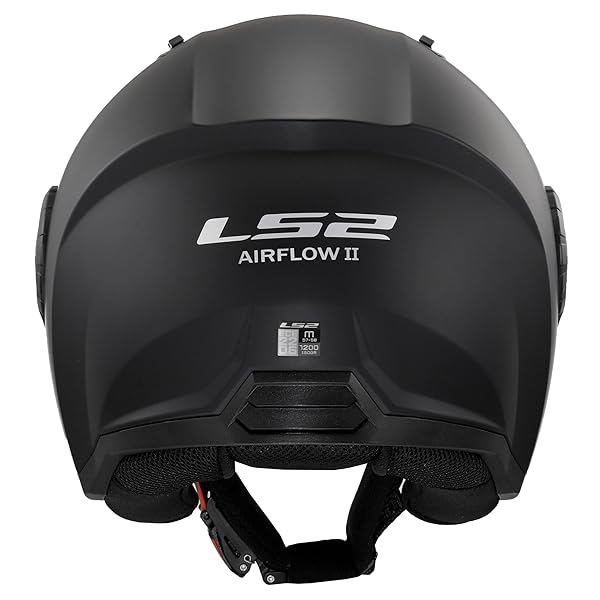 LS2, Casco Moto Jet AIRFLOW II SOLID Matt Black - immagine 3