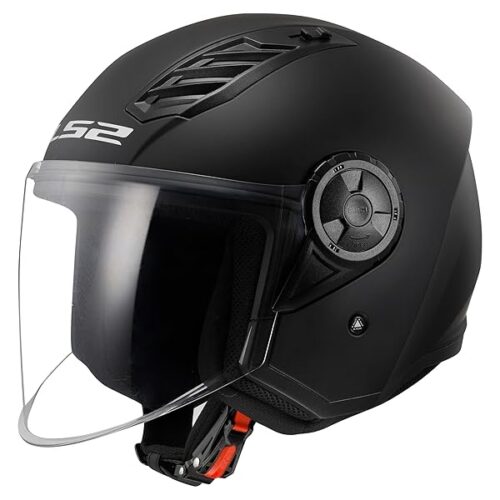 LS2, Casco Moto Jet AIRFLOW II SOLID Matt Black